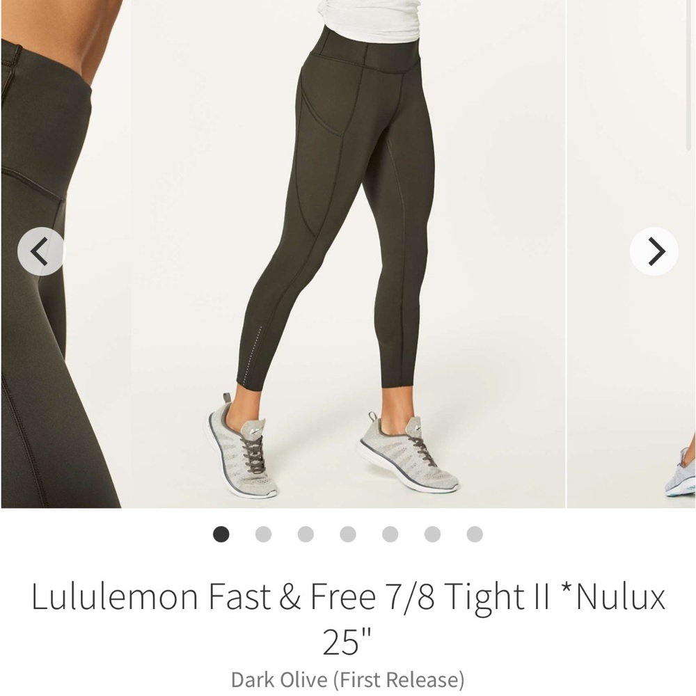 Lululemon Fast & Free 25” leggings size 6